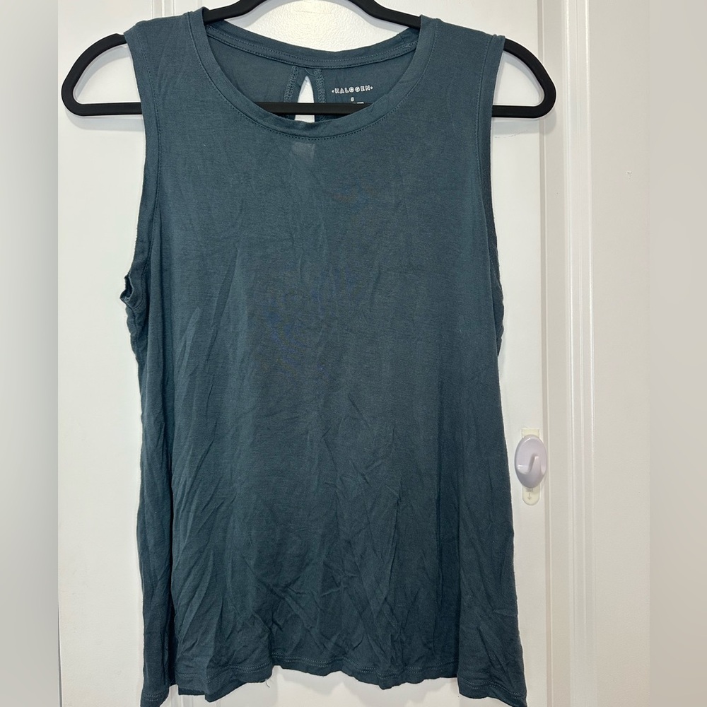 Halogen Blue Sleeveless Workout Top